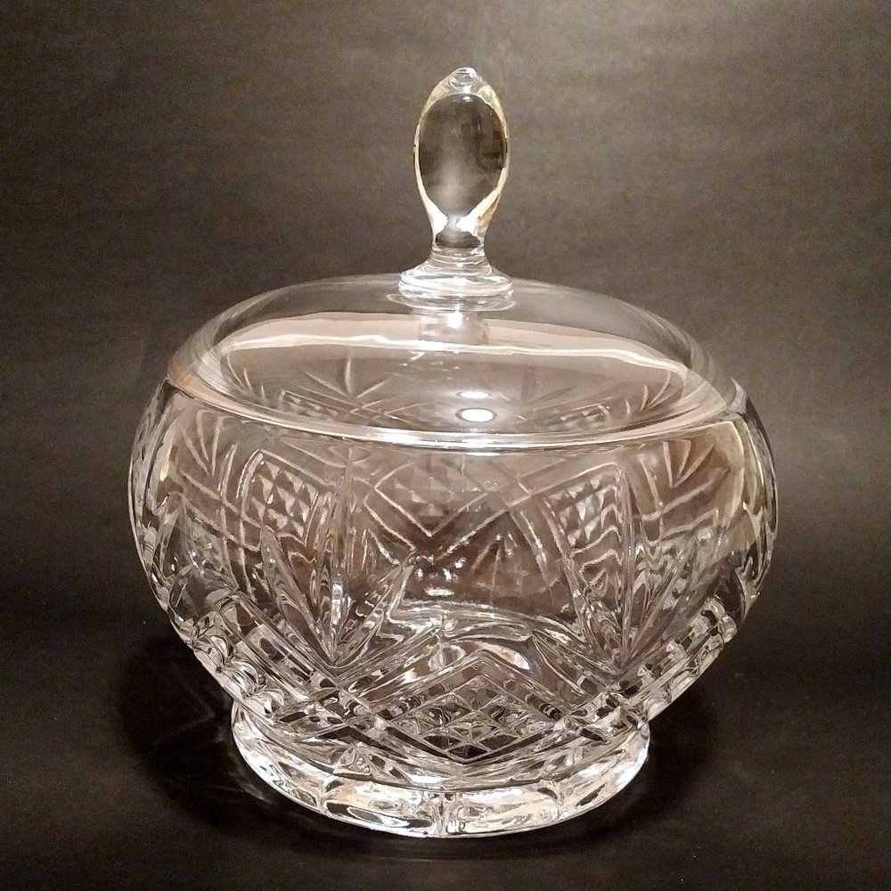 NEW 24% Lead Crystal Covered Bowl